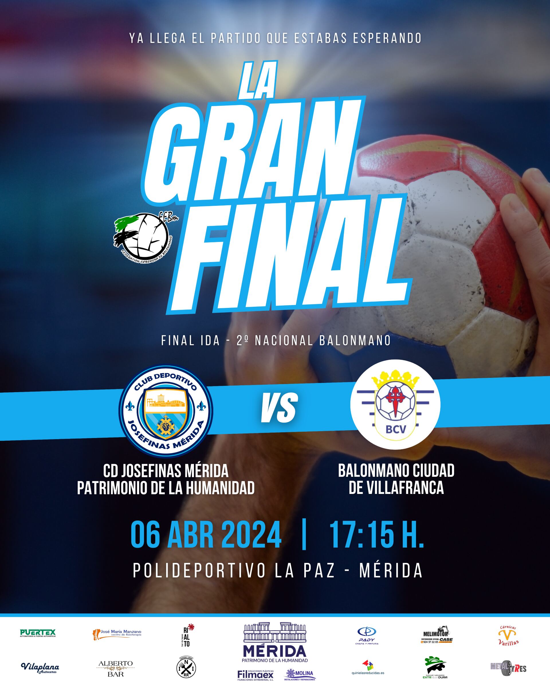 Cartel Final Balonmano 2ª Nacional