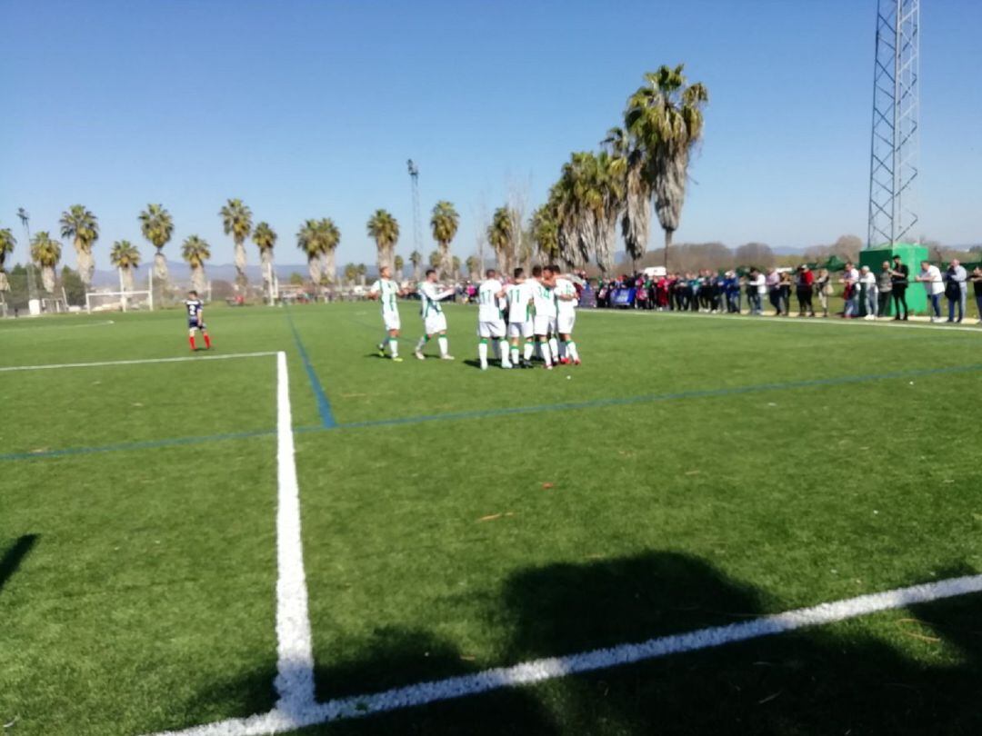 Celebración del 2-1.