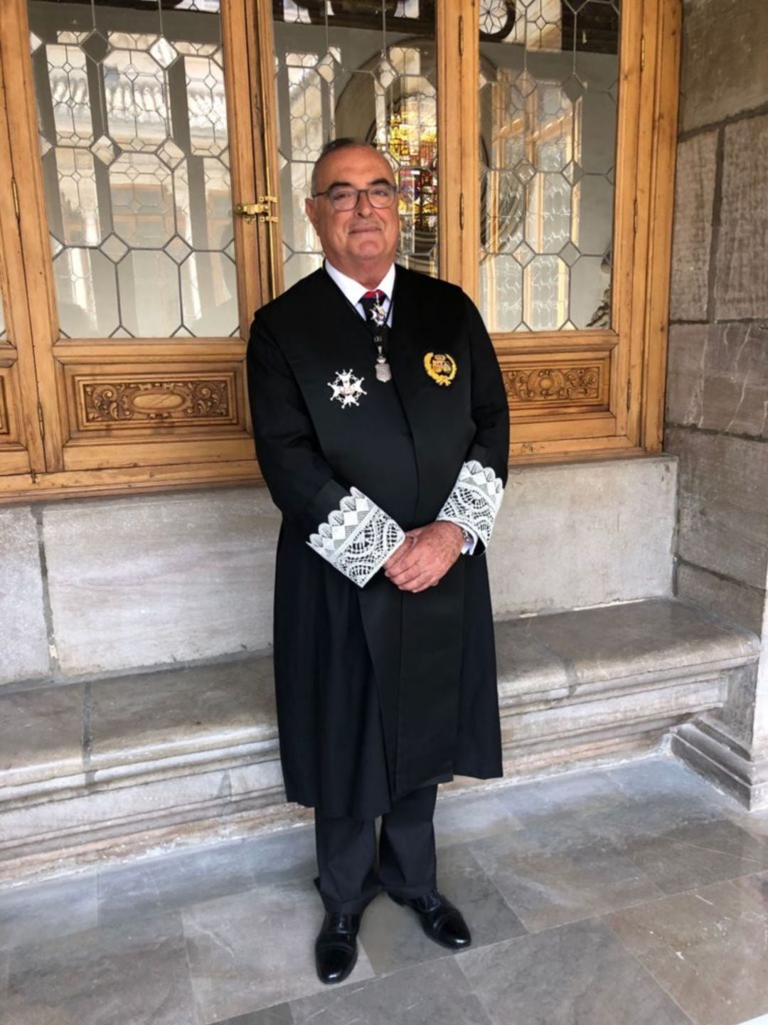 Fernando Carrasco en la toma de posesión en Granada