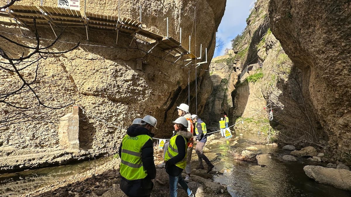 Las obras de la segunda fase del 'Camino del Desfiladero' de Ronda están al 20% de ejecución