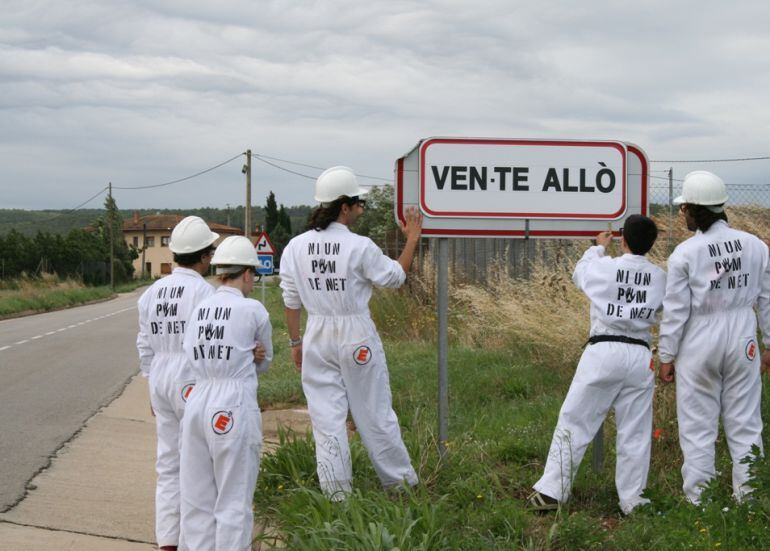 Una acció en contra del projecte.