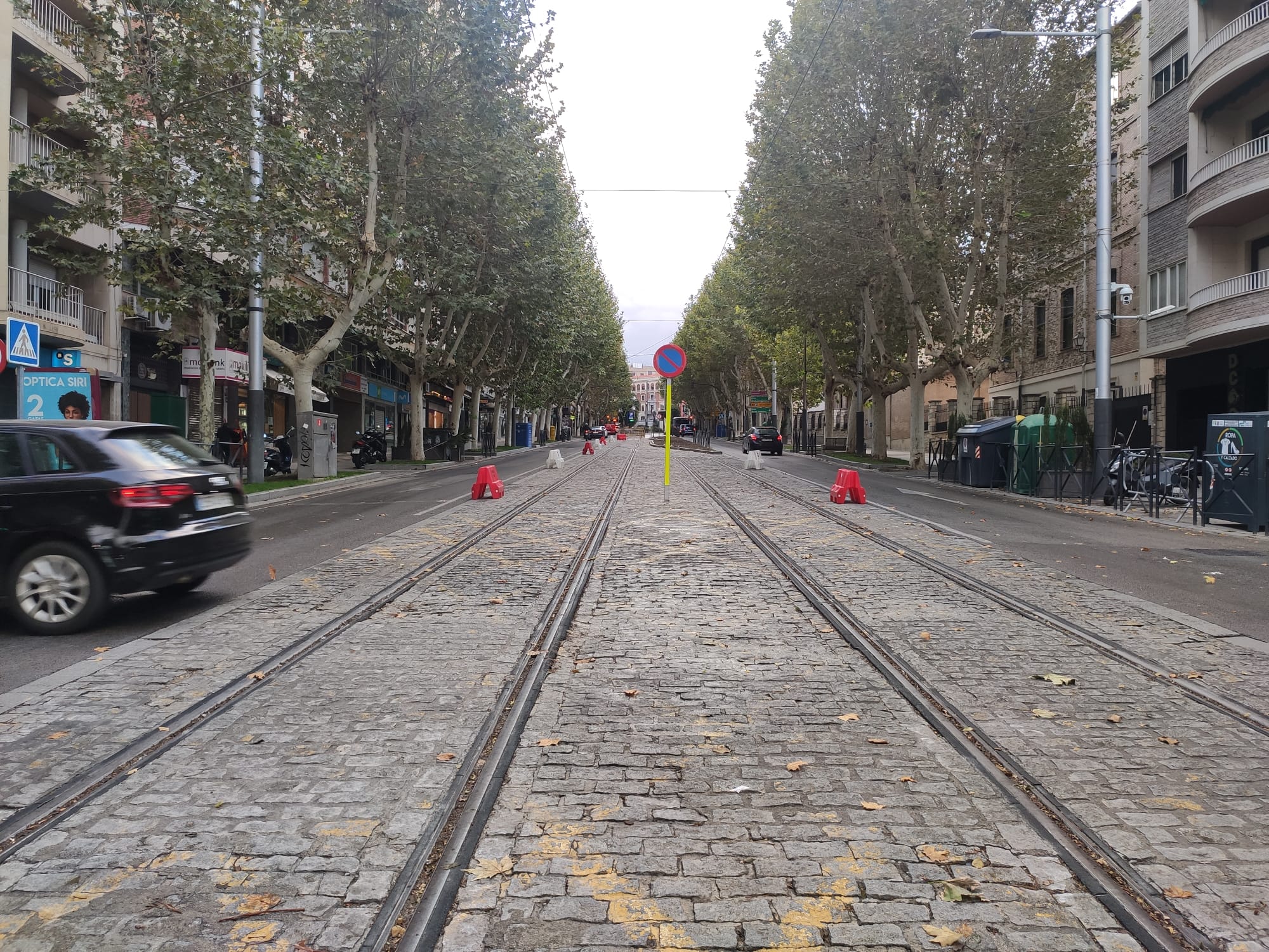 Paseo de la Estación de Jaén capital, en la zona del trazado del futuro tranvía