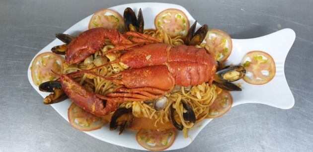 Linguine con bogavanta, en La Quilla
