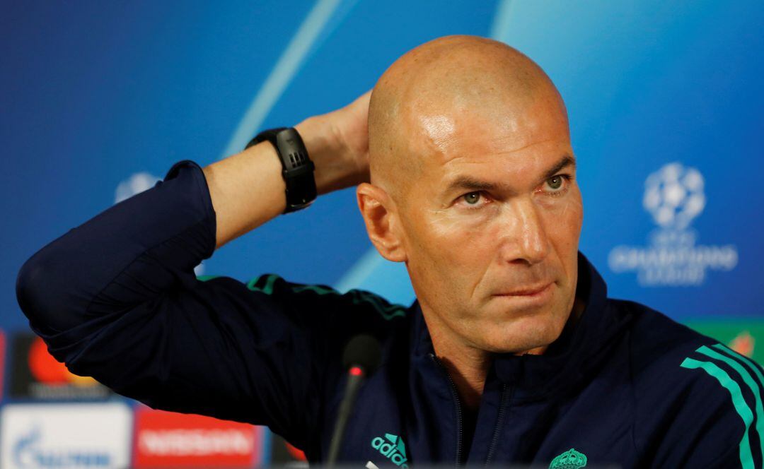 Zidane, durante la rueda de prensa previa al partido frente al Galatasaray