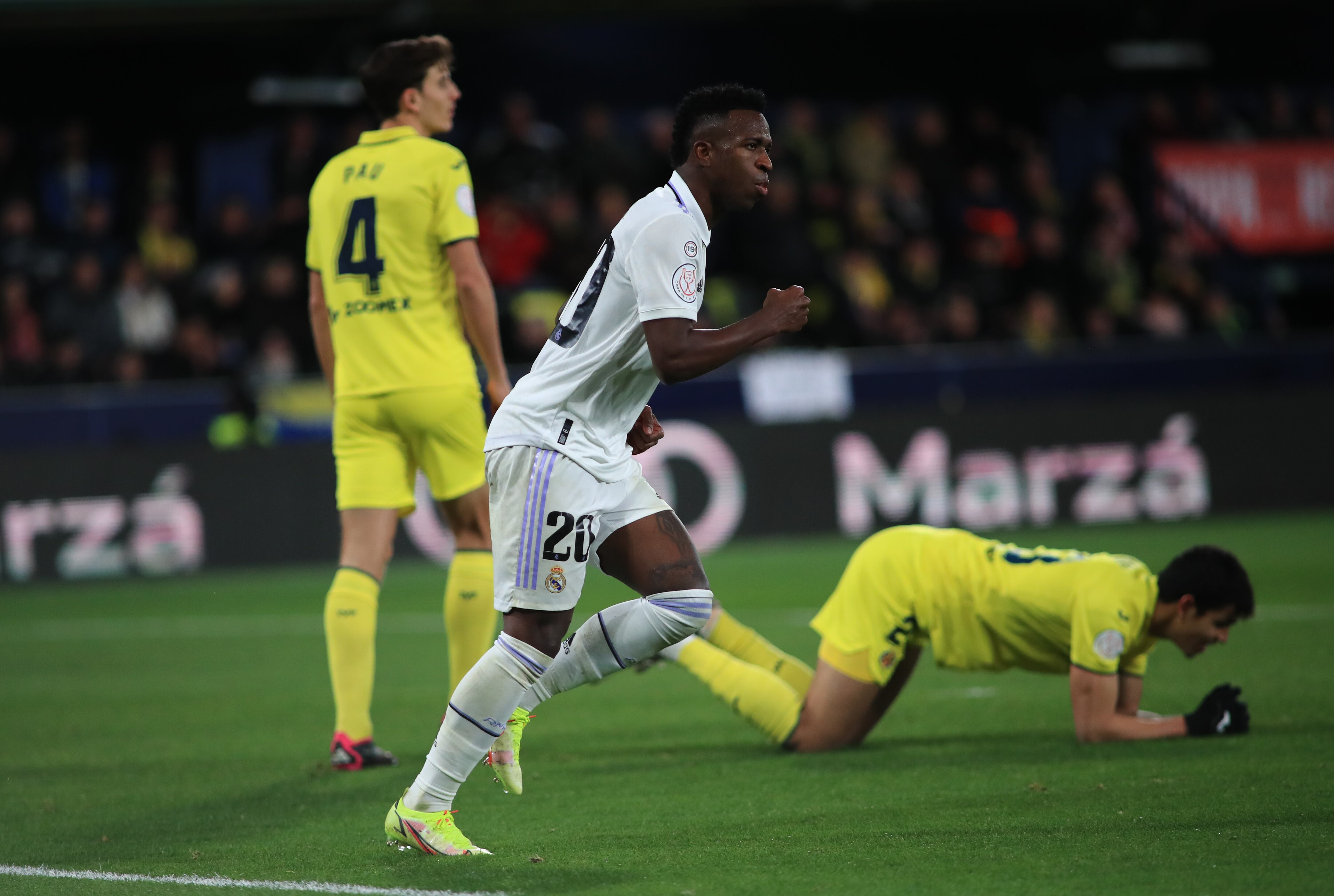 Viniciusdurante el partido entre el Villarreal CF y el Real Madrid. EFE/Domenech Castello