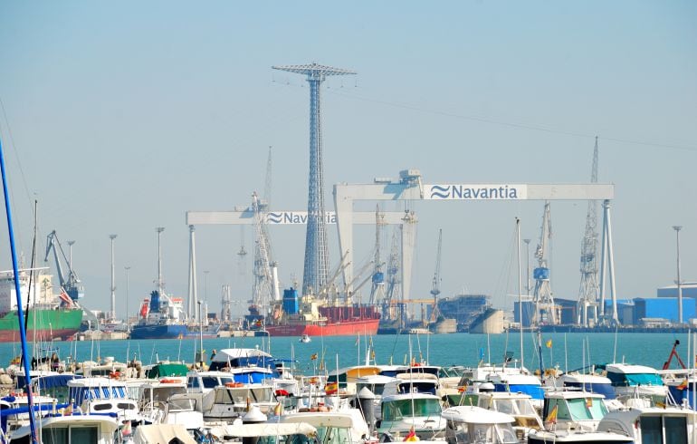 Una vista de los astilleros de la bahía