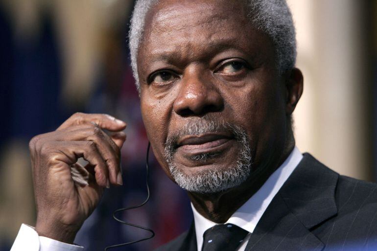 Kofi Annan, secretario de la ONU, fallecido este sábado.