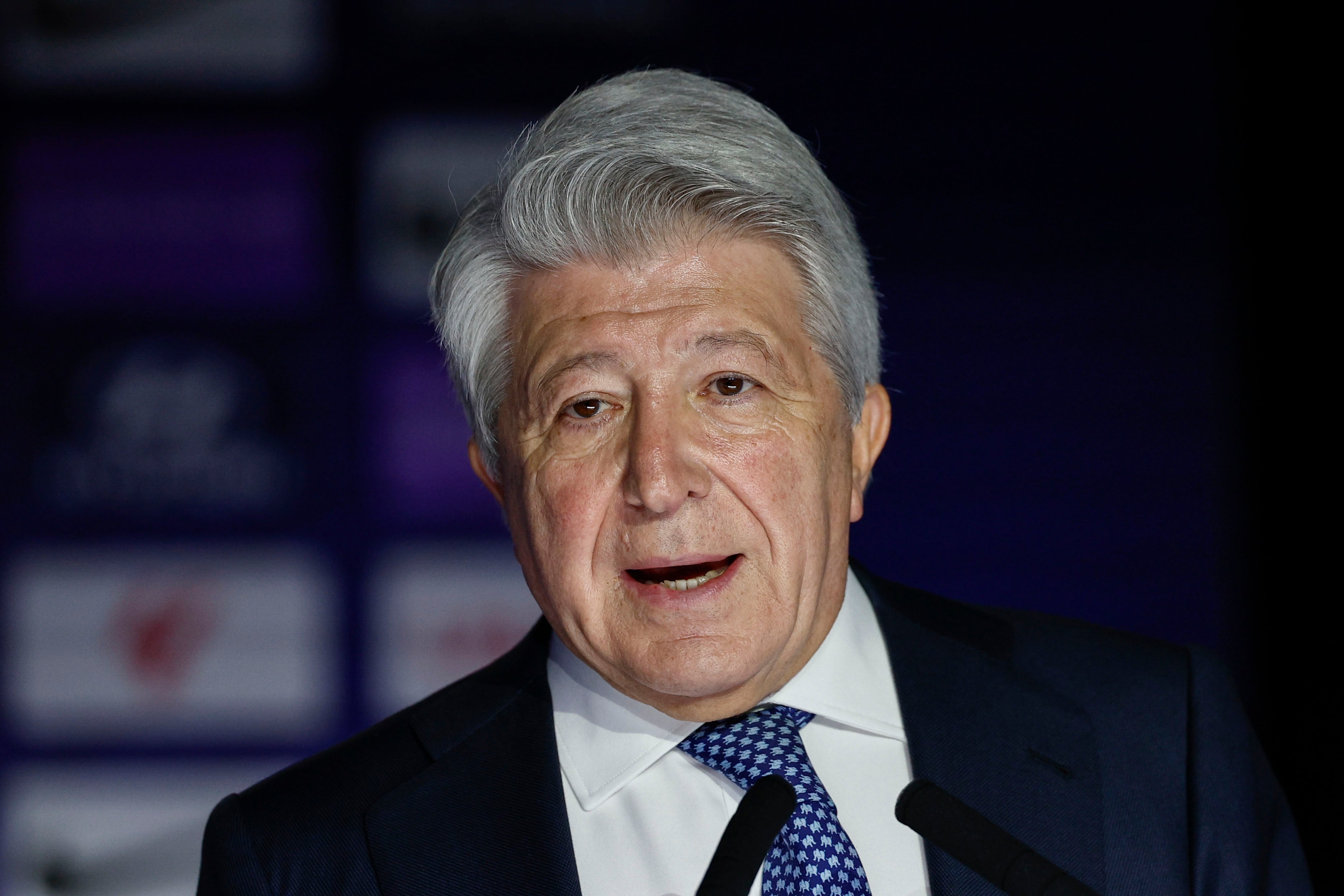 El presidente del Atlético de Madrid, Enrique Cerezo. EFE/ Rodrigo Jiménez