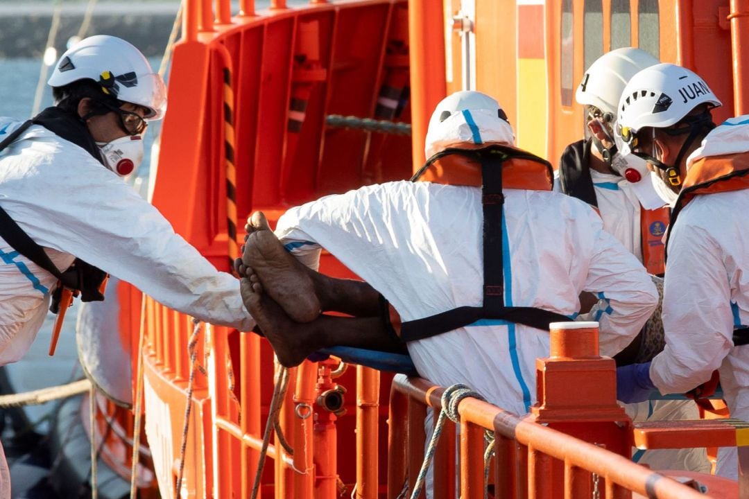 Imagen de archivo de patera llegada a Canarias este verano. 