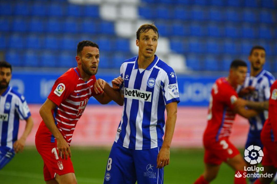 Tomás Pina, durante el último partido contra el Granada.