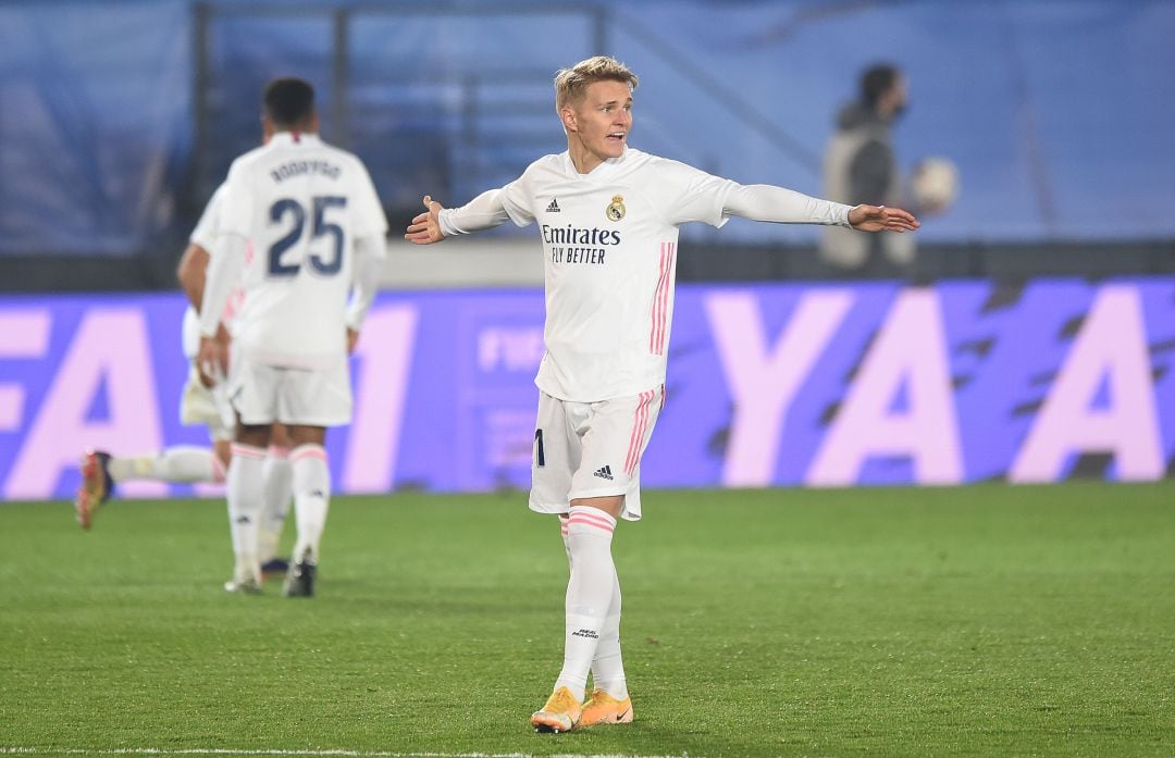 Martin Odegaard como jugador del Real Madrid.