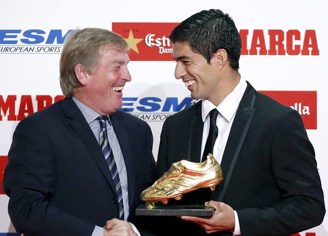 Suárez con la Bota de Oro