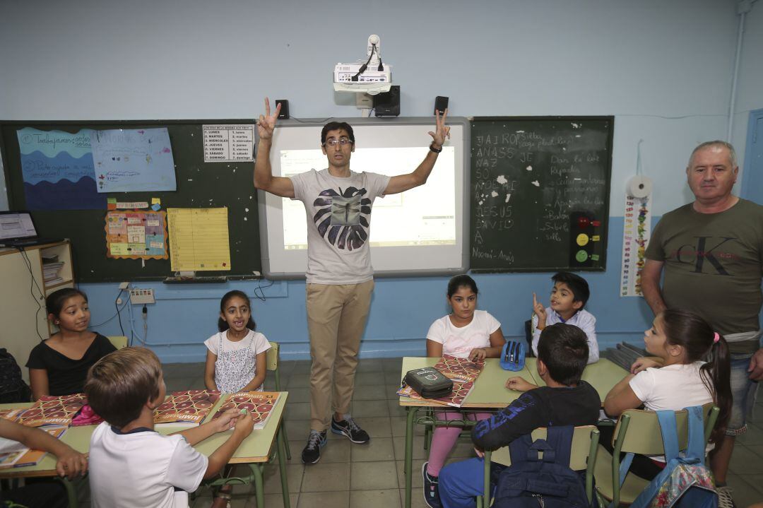 Aula del Colegio Cristóbal Colón en el barrio de Pajarillos en Valladolid