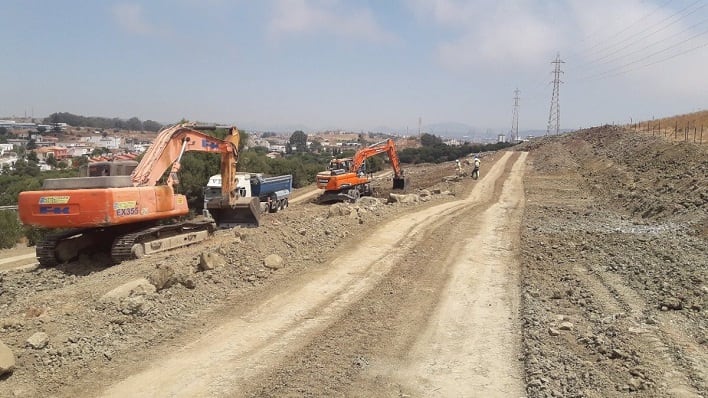 Primeros trabajos del movimiento de tierras del proyecto &#039;Duplicación de la carretera N-350. Acceso Sur al Puerto Bahía de Algeciras&#039;.POLITICA 
MINISTERIO DE TRANSPORTES, MOVILIDAD Y AGENDA URBA