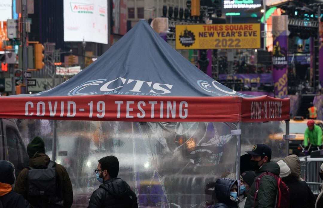 Centro de test COVID en Times Square, Nueva York