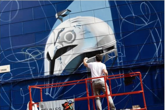 Mural &quot;Este es el camino&quot; de Belin en Málaga