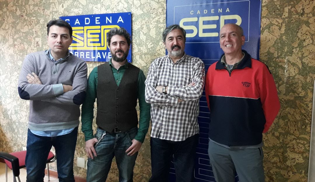 De izquierda a derecha, Javier Hernández, Diego Cicero, Jesús García y Clemente Lomba.