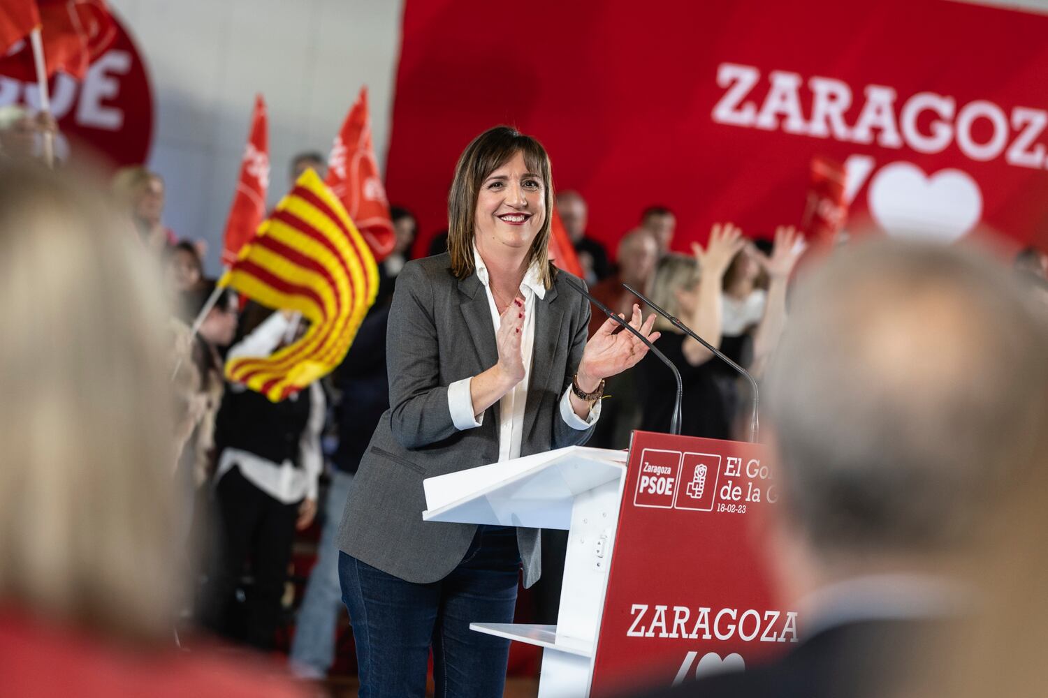 El partido ha apoyado a Lola Ranera en su presentación como candidata a la alcaldía de Zaragoza