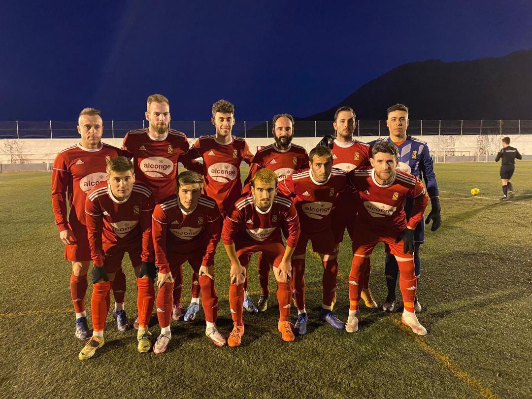 Equipo titular del Jódar C.F. ante el C.D. Beas de Segura