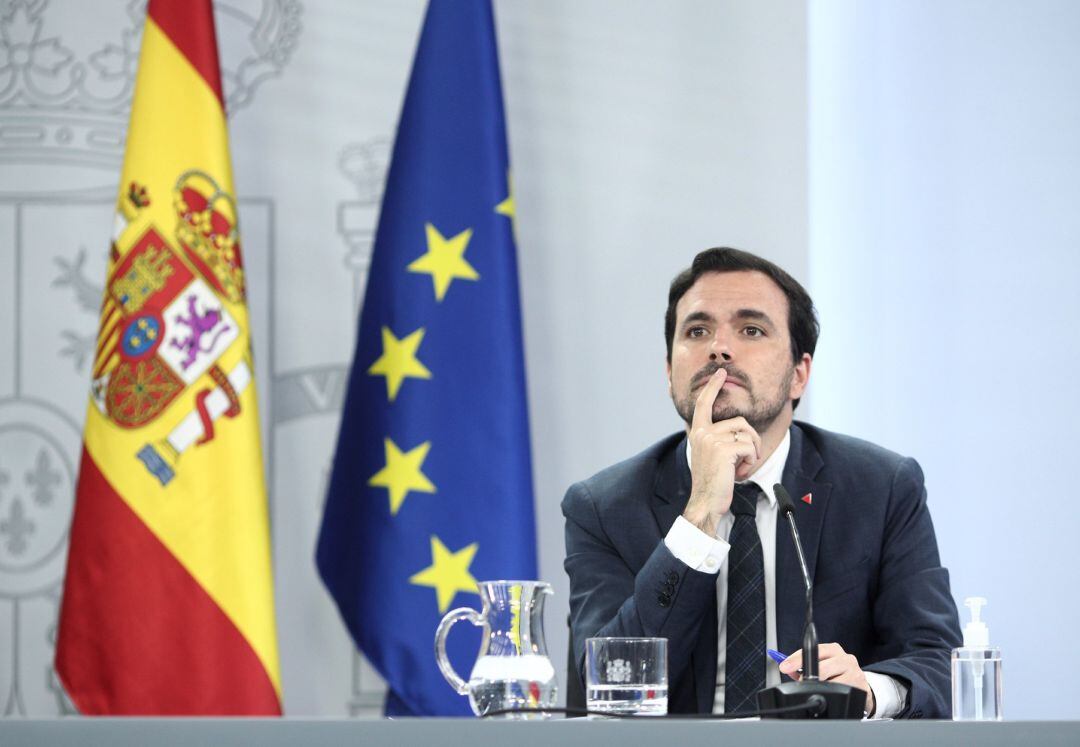 El ministro de Consumo, Alberto Garzón, comparece en rueda de prensa posterior al Consejo de Ministros en Moncloa