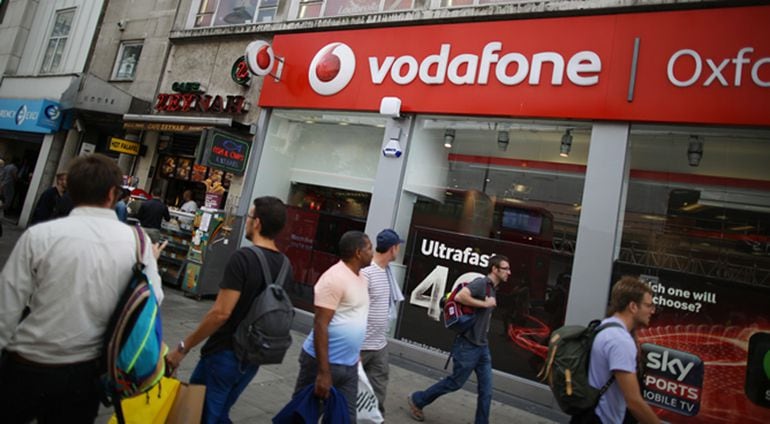 Una tienda de Vodafone en Oxford