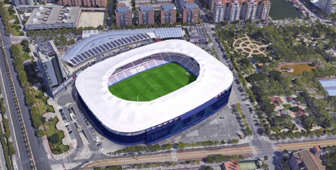 Futura cubierta del estadio Ciutat de Valencia