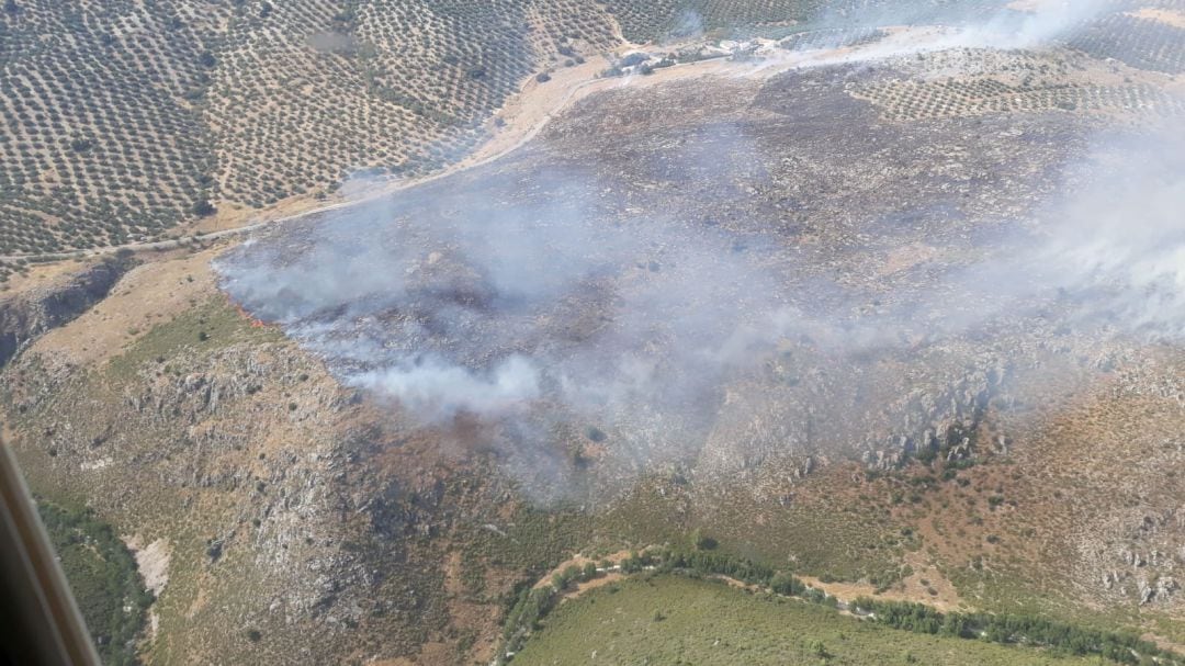 Incendio en la zona de El Lanchar.