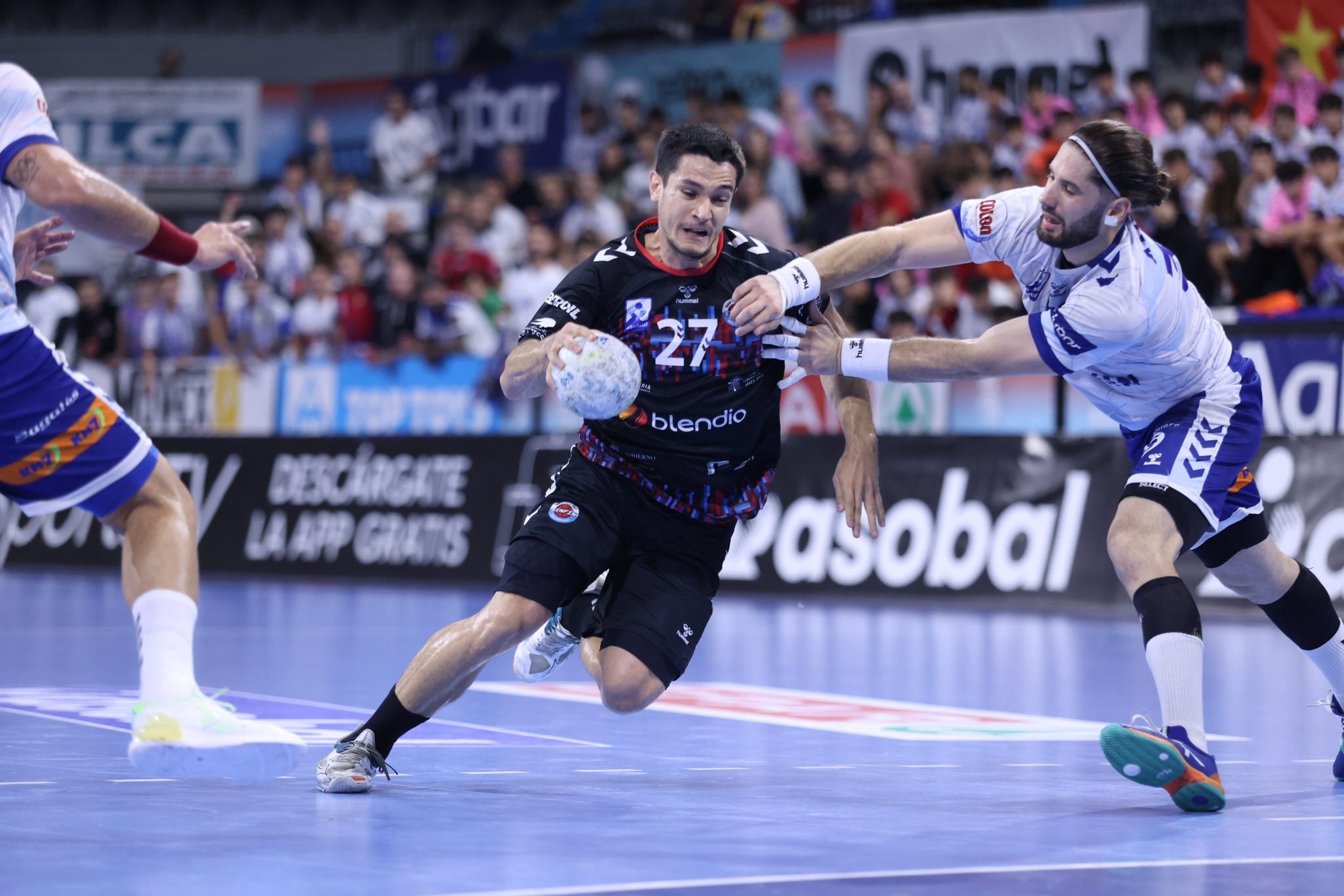 Óscar García, durante el partido de ida en Granollers