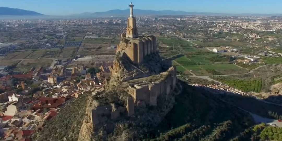 Imagen aérea del Castillo de Monteagudo