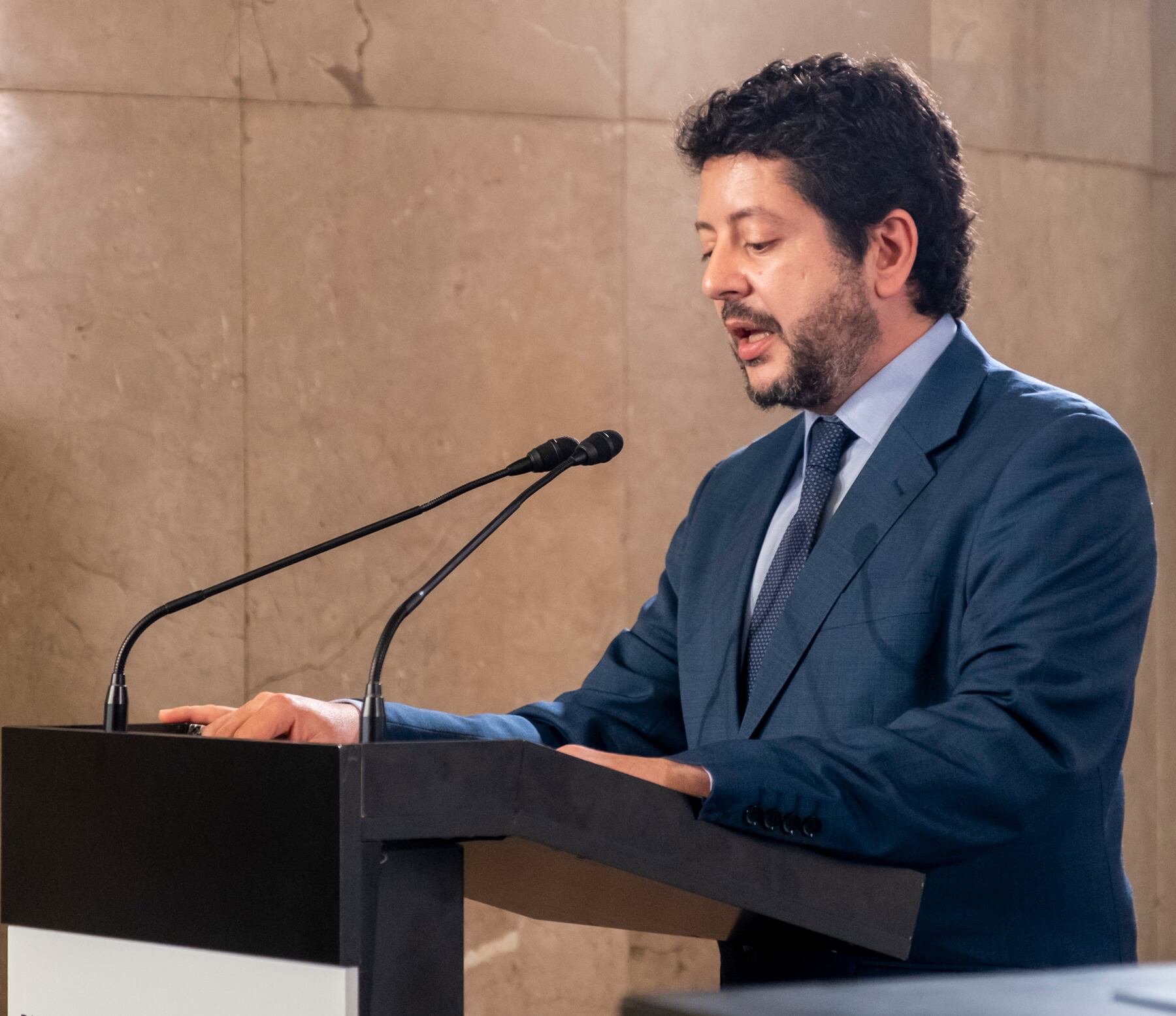 Ignasi Belda en una imagen reciente durante la inauguración de la sección DELTA del Banco de España que él dirige