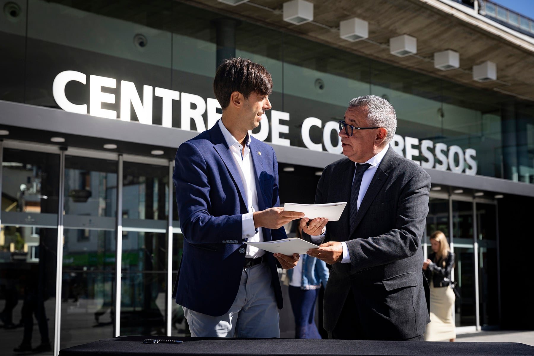 El cònsol major d&#039;Andorra la Vella, Sergi González, i el director general de FEDA, Albert Moles