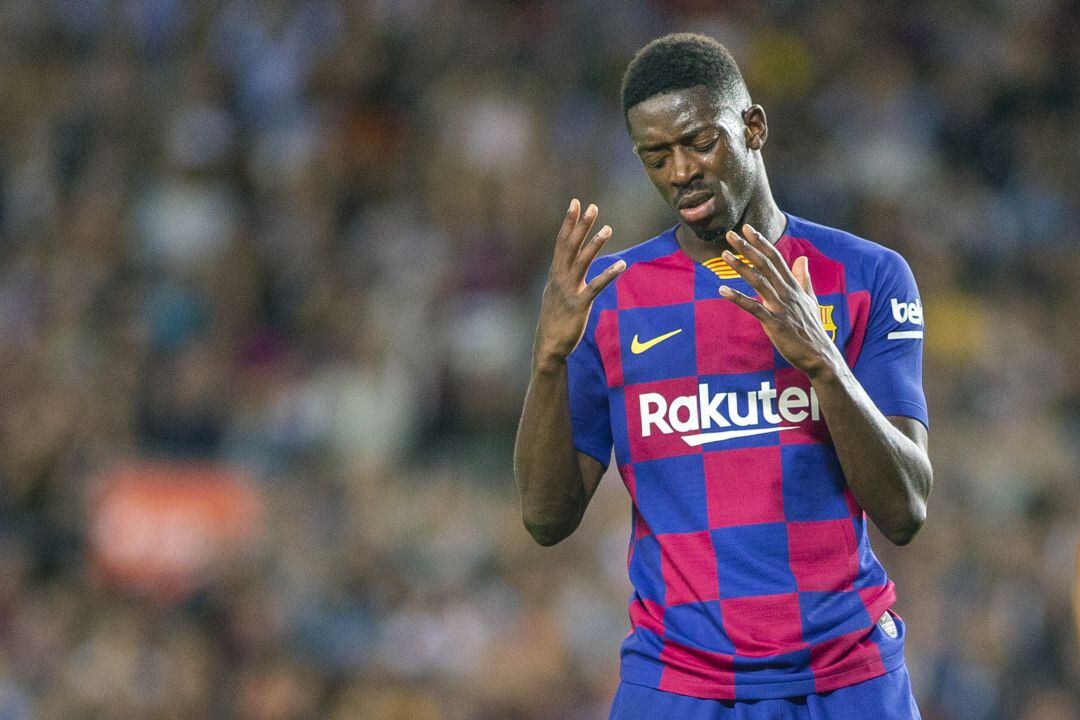 Ousmane Dembélé, en el partido entre el Barcelona y el Sevilla.