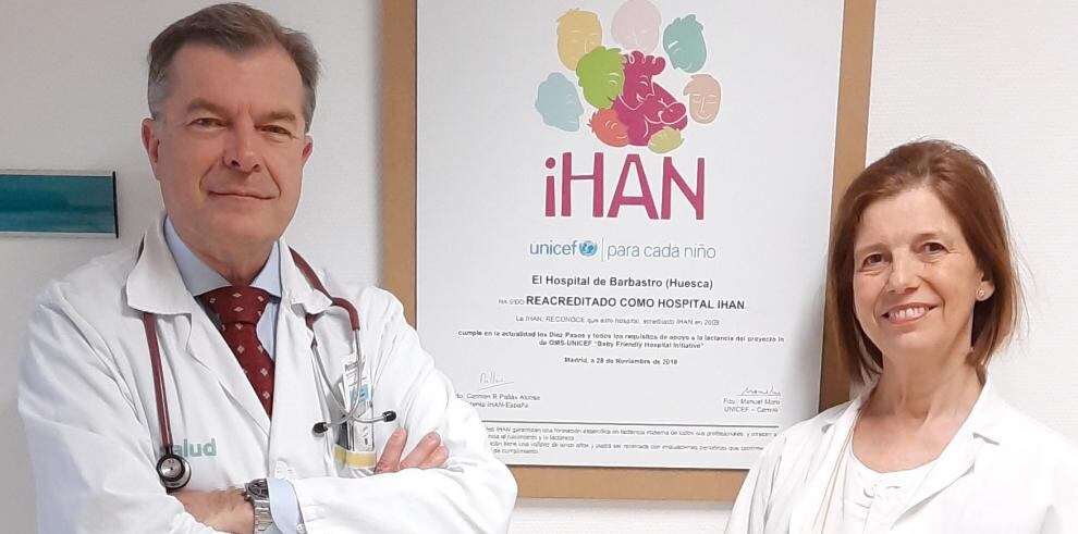 Joaquín Carrasco y Julia Mínguez: Foto: Hospital de Barbastro