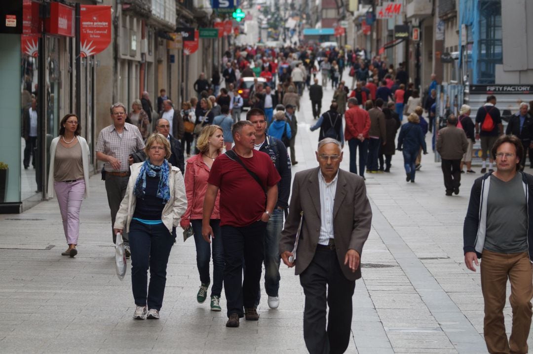 Peatones en Santander. 