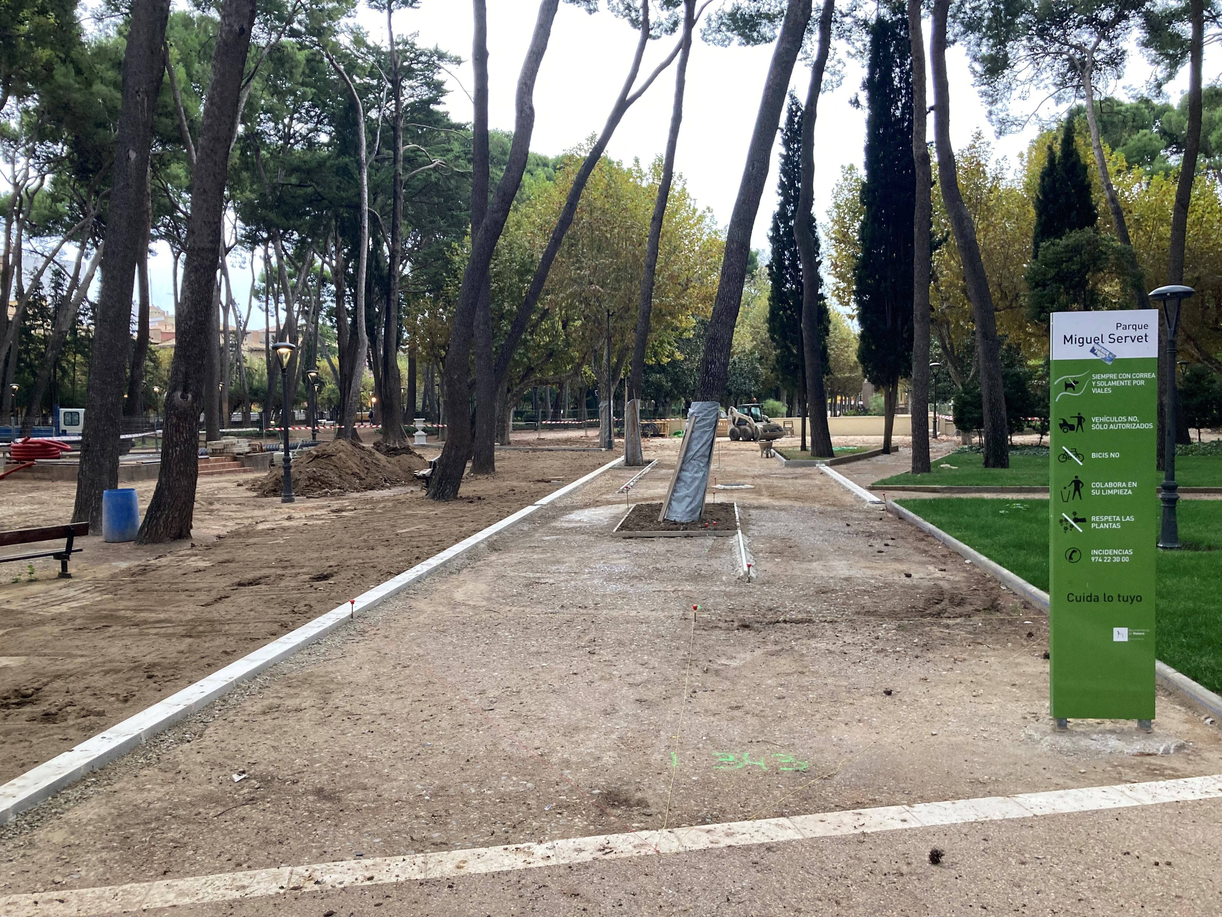 Estado actual de los trabajos en el nuevo vial del parque