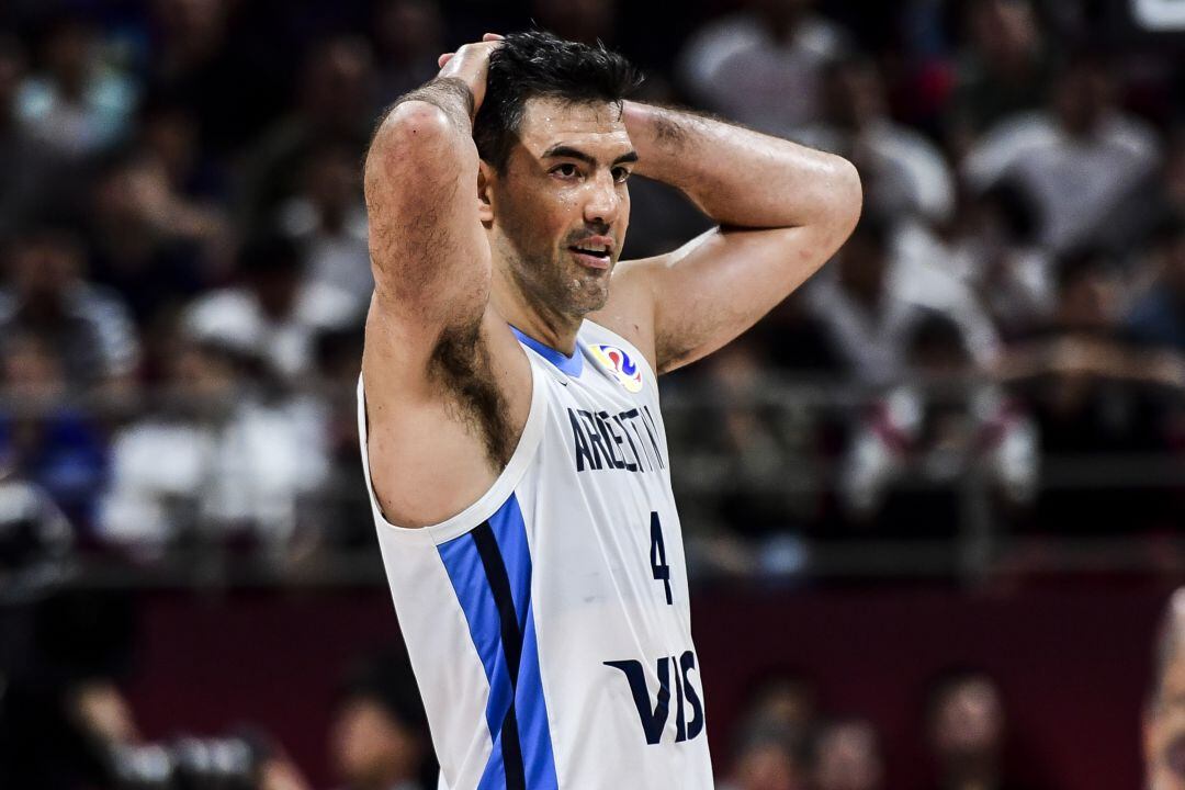 Luis Scola, con la selección argentina en el Mundial de baloncesto