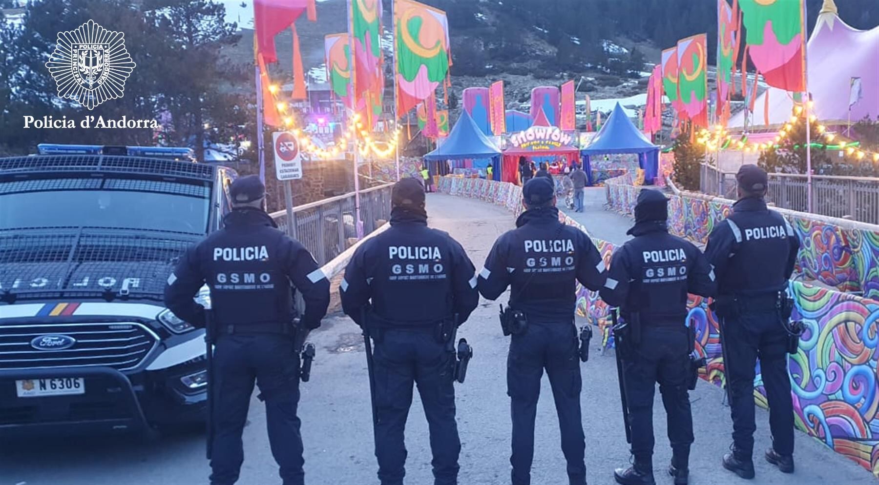 Dispositiu policial pel festival Snowrow a Grandvalira.