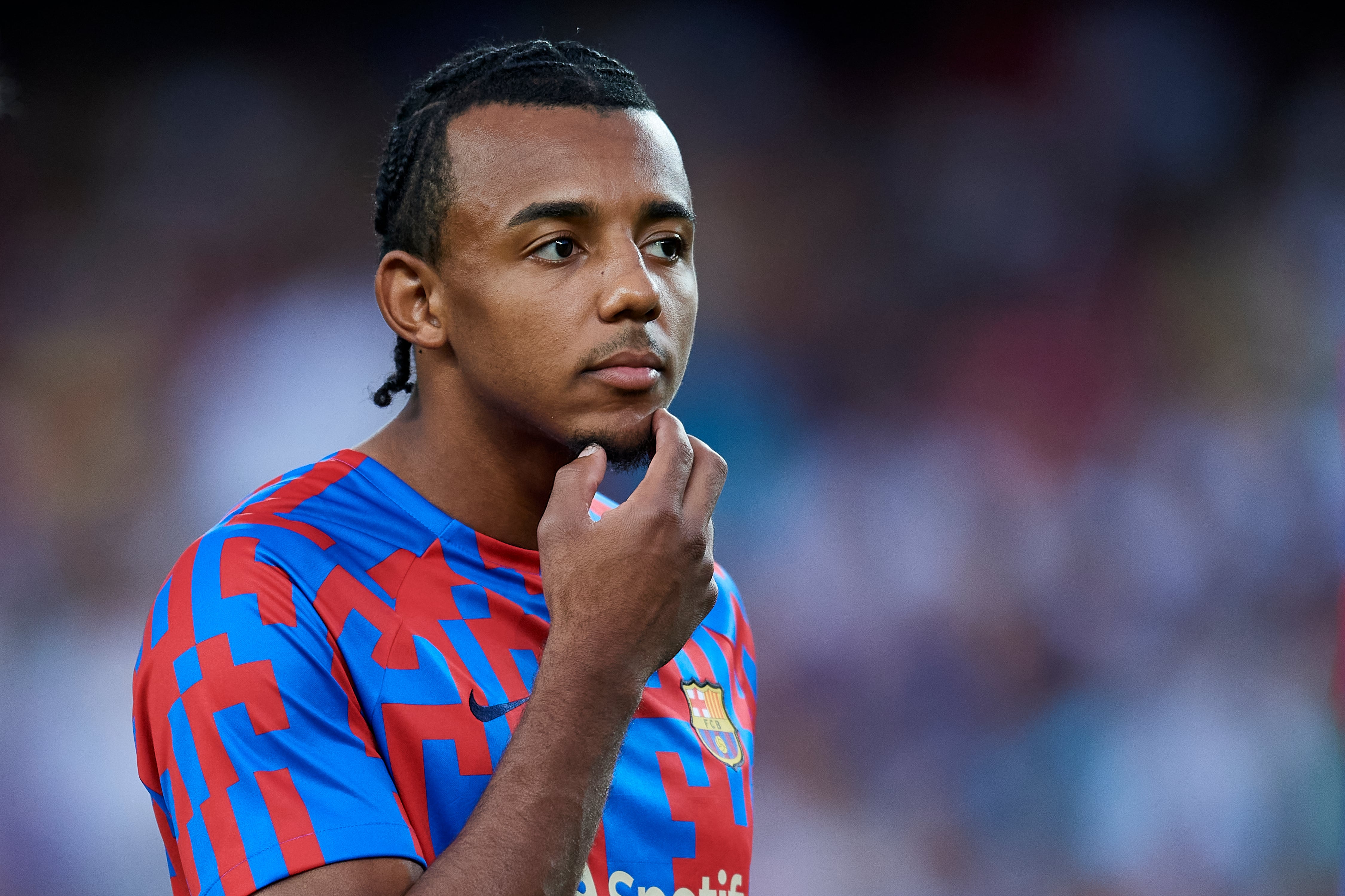 Jules Koundé, en la previa del encuentro disputado por el Barça ante Pumas, en el Gamper.