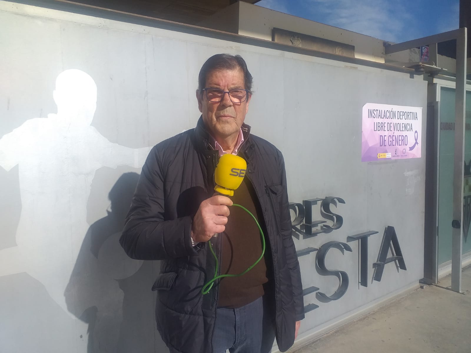 Rafael Candel, durante la entrevista en SER Deportivos Albacete desde la Ciudad Deportiva