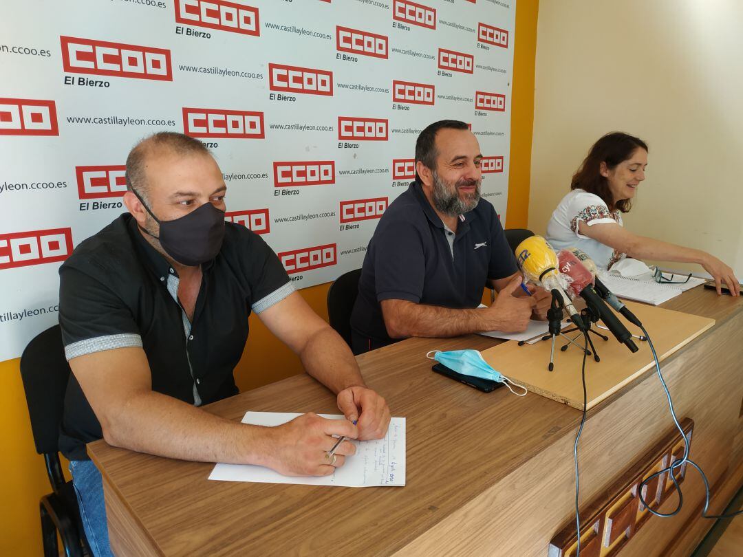 Omar García, Ursicino Sánchez y Carmen Álvarez