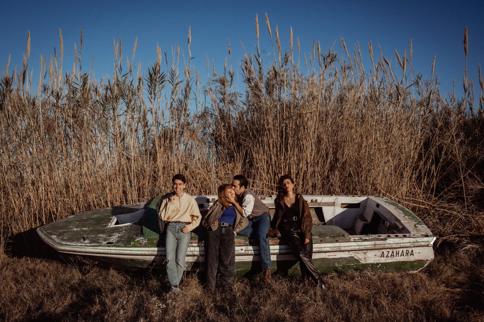 Reparto de &#039;La Ruta&#039; (de izda. a dcha.): Àlex Monner, Elisabet Casanovas, Ricardo Gómez, Claudia Salas.