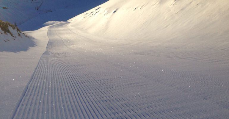 Estat de la neu, després d'haver-se trepitjat per la màquina