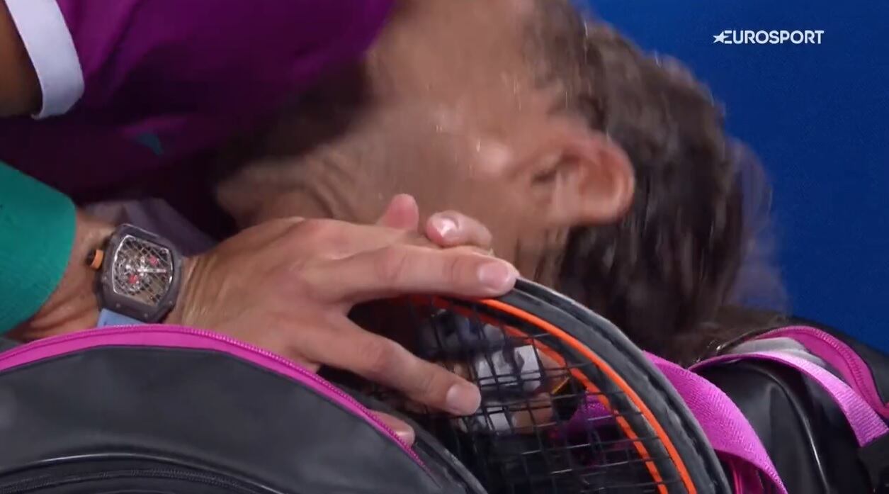 Nadal, emocionado tras ganar a Berrettini