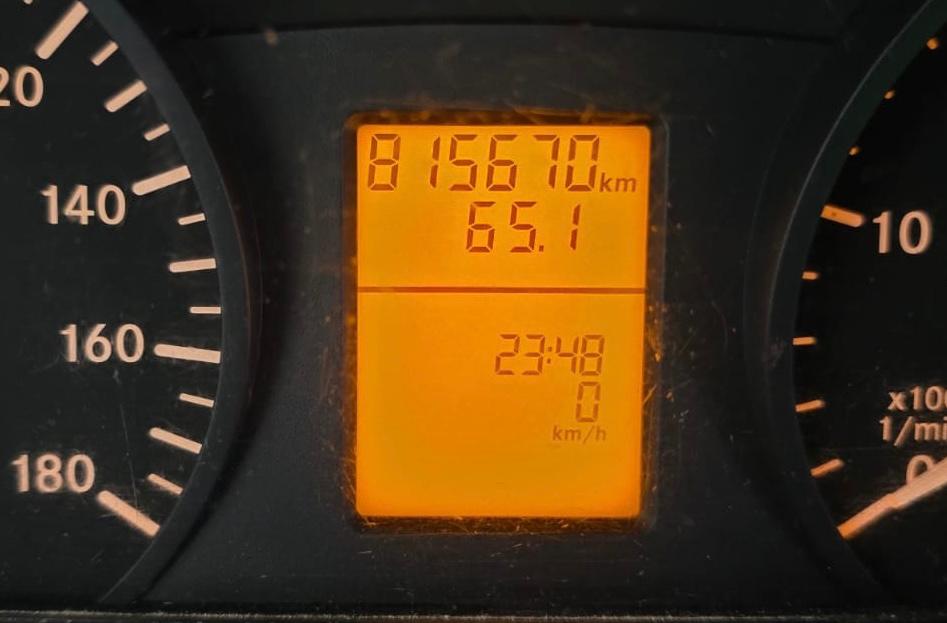 Cuentakilómetros de una de las ambulancias