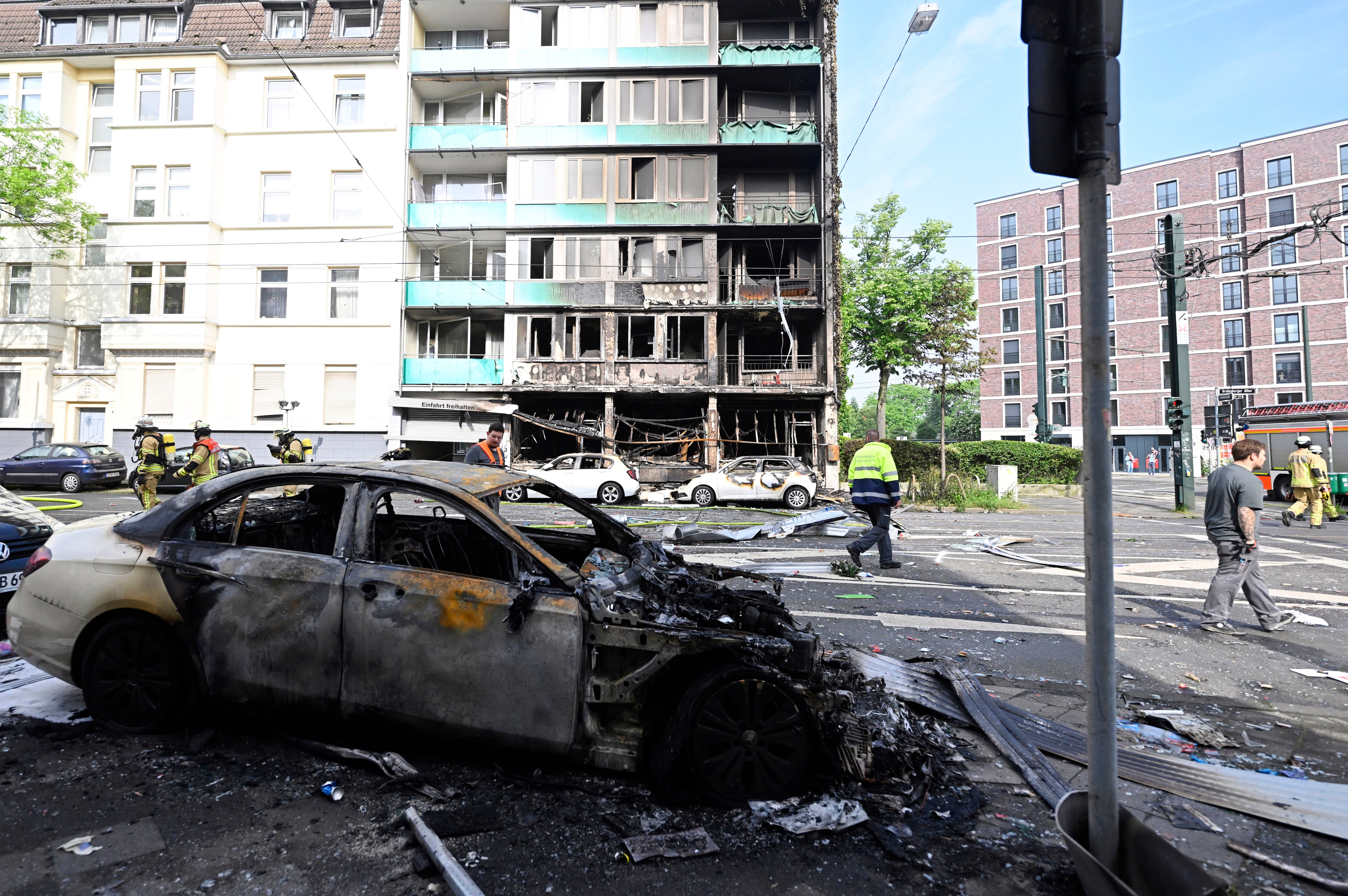 Imagen del edificio incendiado. (Photo by Roberto Pfeil/picture alliance via Getty Images)