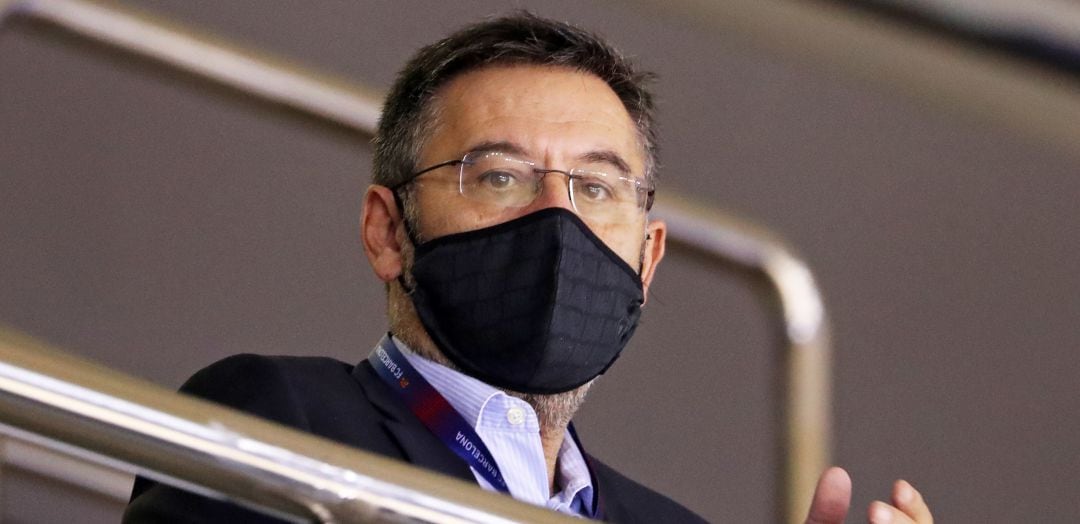 Josep María Bartomeu, durante un partido en el Camp Nou