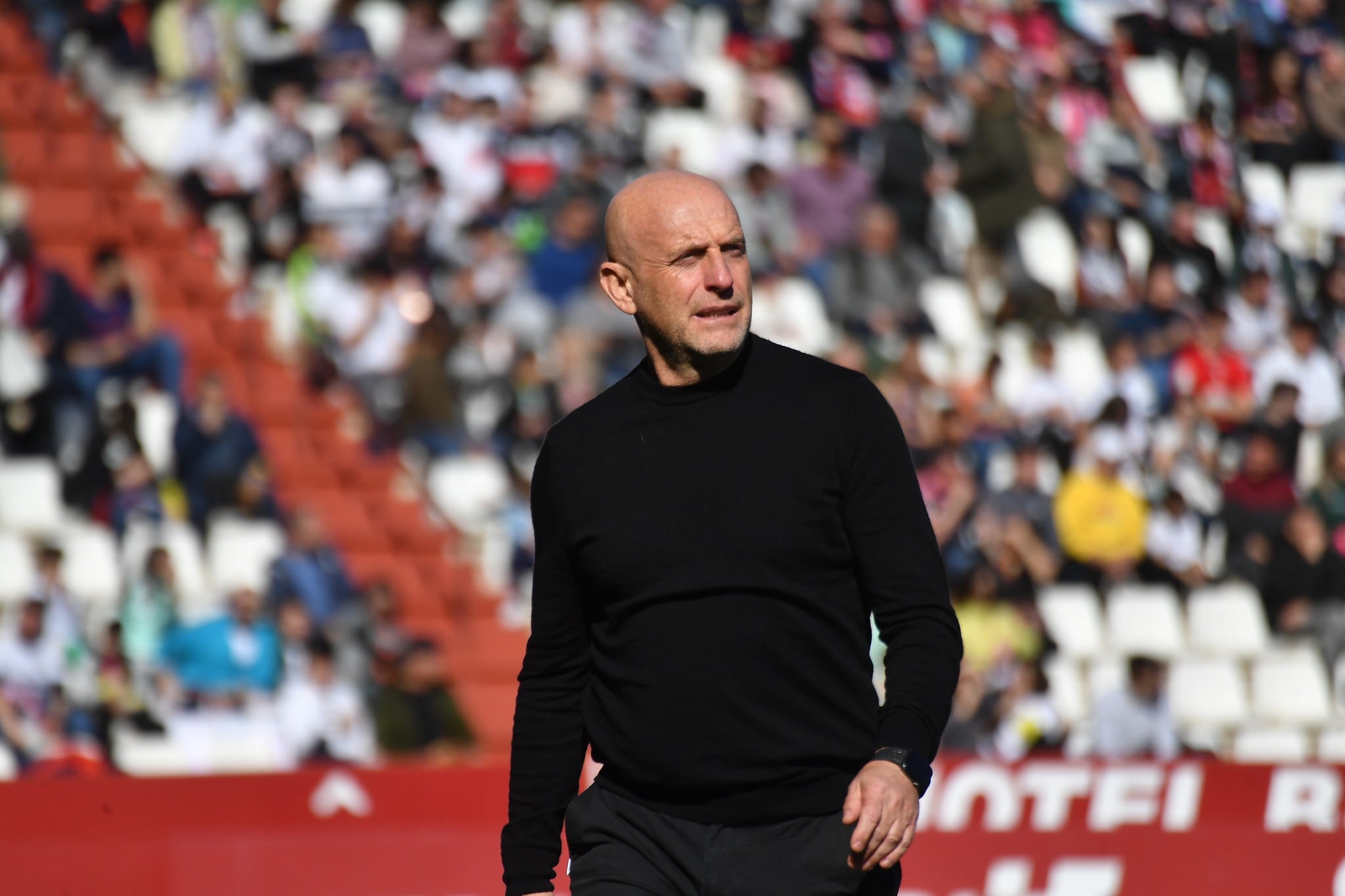 Julián Calero durante el partido en Albacete