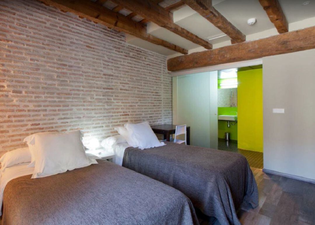 Imagen de una de las habitaciones del establecimiento de València que se convertía en &quot;hotel refugio&quot; para los turistas con COVID