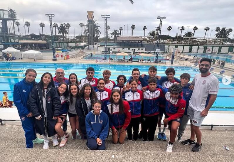 Expedición del Club Nadamás de Lanzarote en el 'Trofeo Jesús Domínguez' de Gran Canaria.