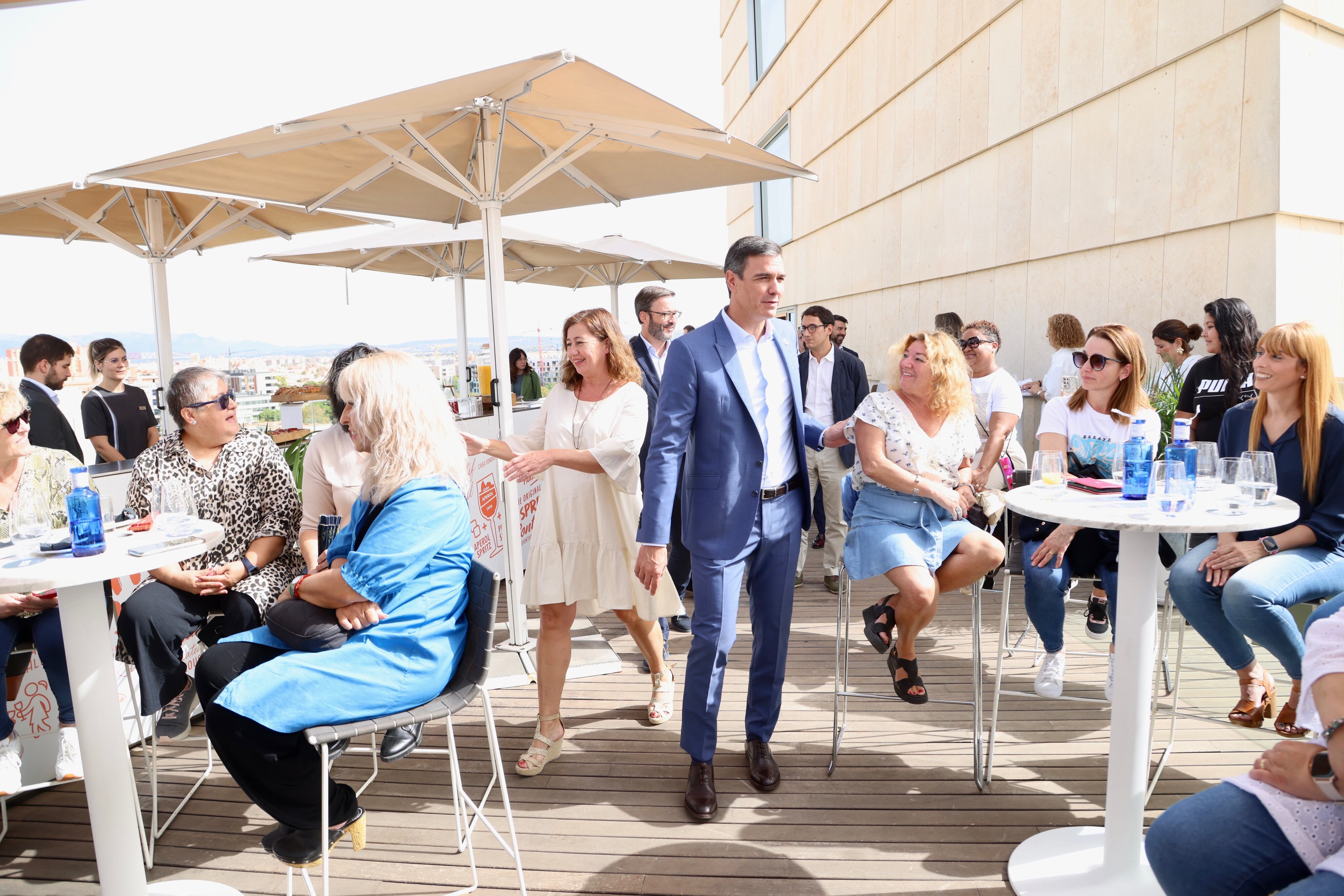 Un momento durante la visita de Pedro Sánchez a Mallorca